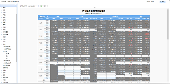 中荷人壽數(shù)據(jù)分析平臺建設(shè)每日承保快照